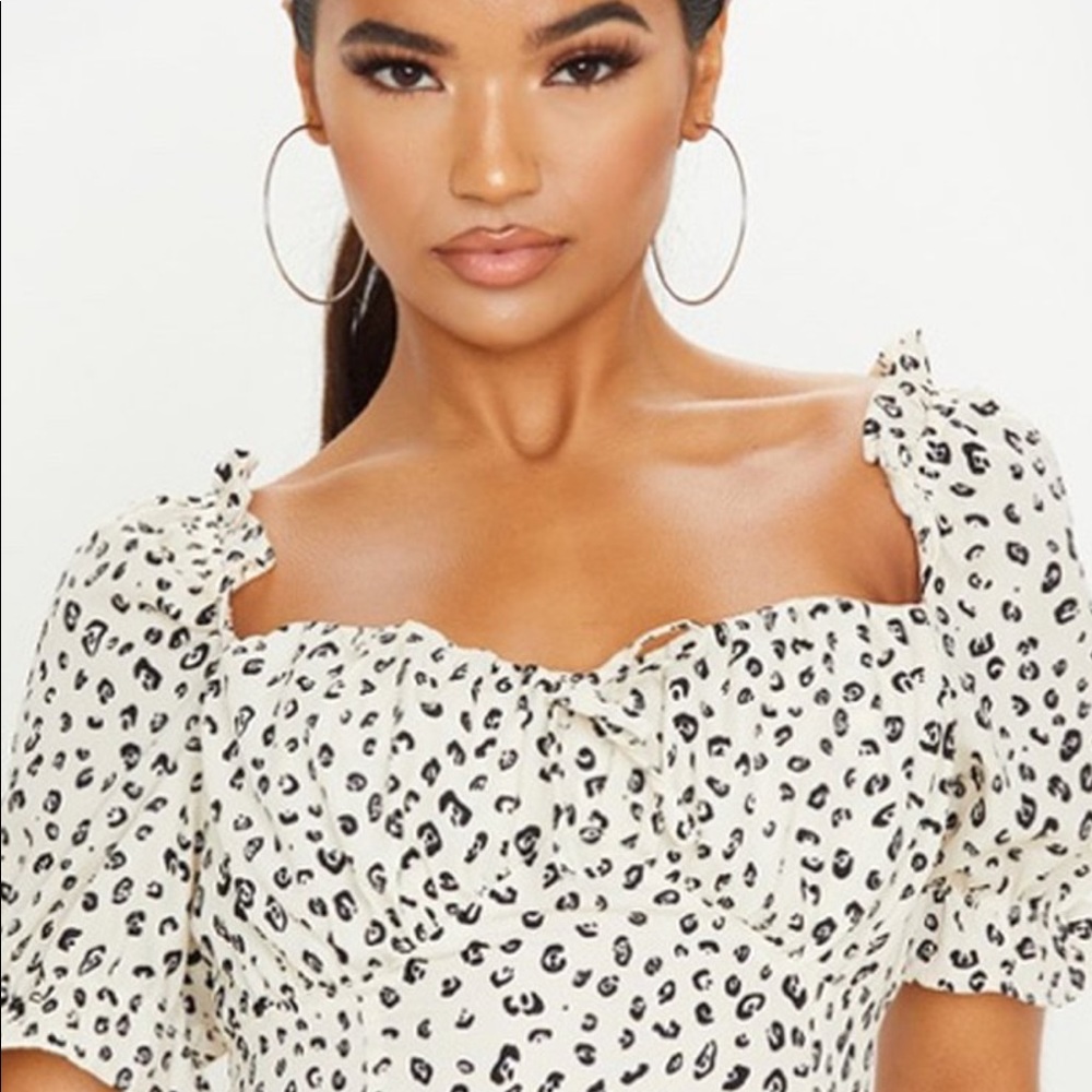 Pretty little thing Cream Runched Dress!!